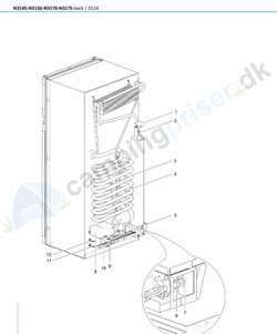 AC Varmelegeme 230 V 220 W til Thetford køleskab N3145 - N3175