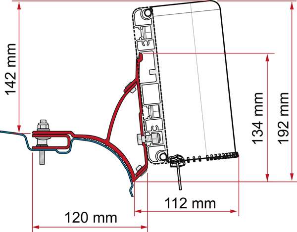 Adapter Fiamma Compass "VW T5 Transporter / Multi"