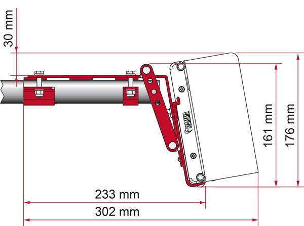 Adapter til Fiamma Compass "Roof Rail"