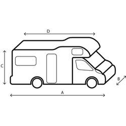 Overtræk/beskyttelsecover til autocamper 500-550cm