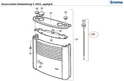 Reguleringsstang til Truma varmeovn S3002 med reguleringsknap