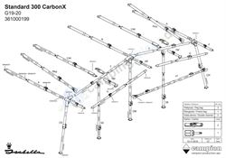 Stel G19-20 300 cm CarbonX stangsæt Commodore