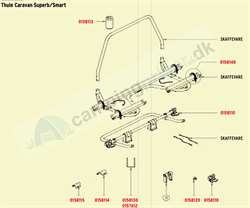 Thule Caravan cykelholder Endestykke + strop.