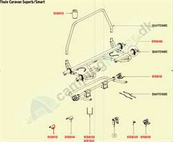 Thule Caravan Smart / superb cykelholder. Monteringsplade D30 højre