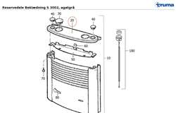 Topplade til Trumatic Varmeovn S3002, farve sort